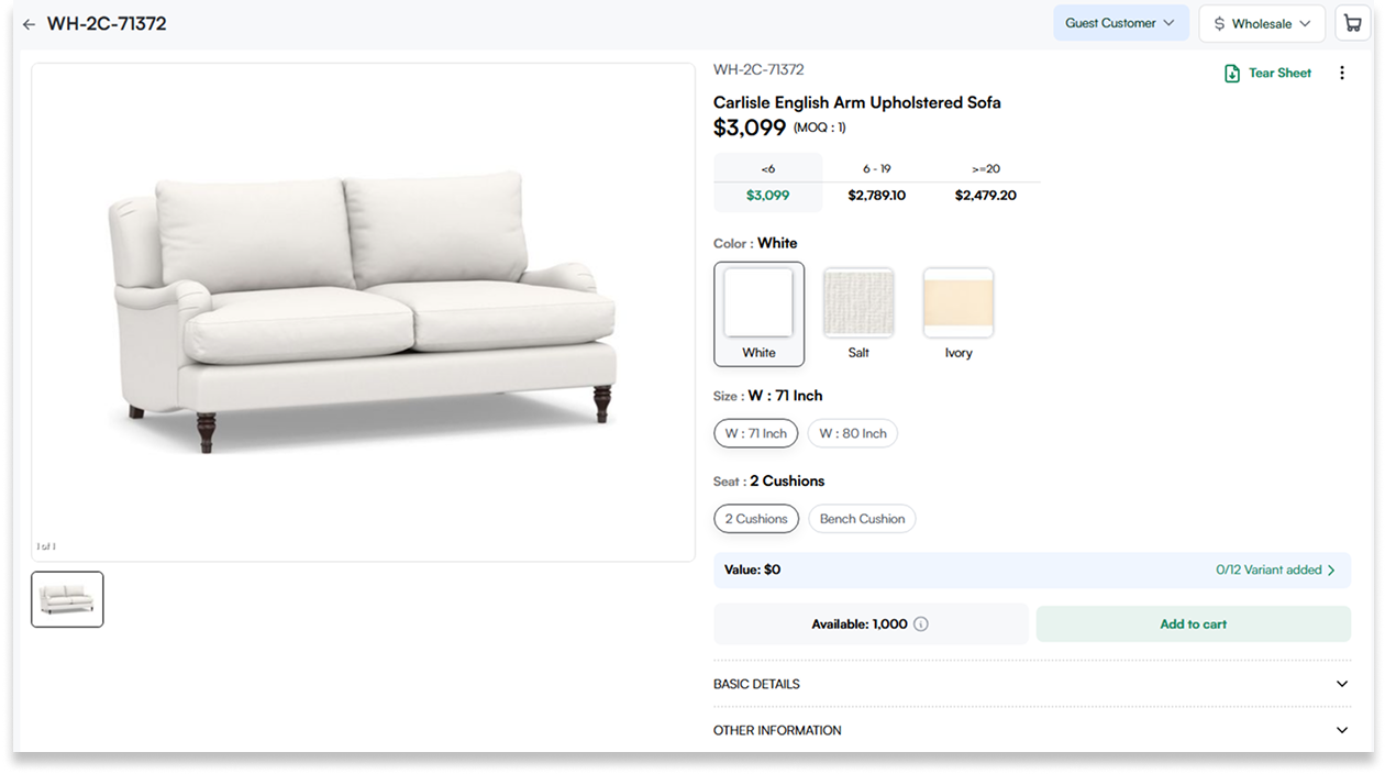 Product Description Page