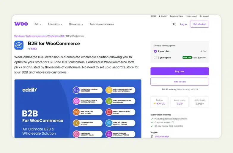 Homepage of WooCommerce